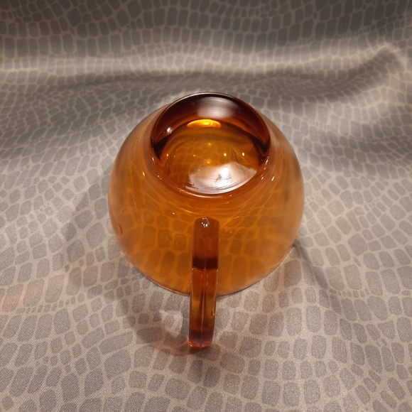 Vintage Triangle Amber Anchor Hocking Daisy & Button Snack Plate Set - Picture 7 of 8